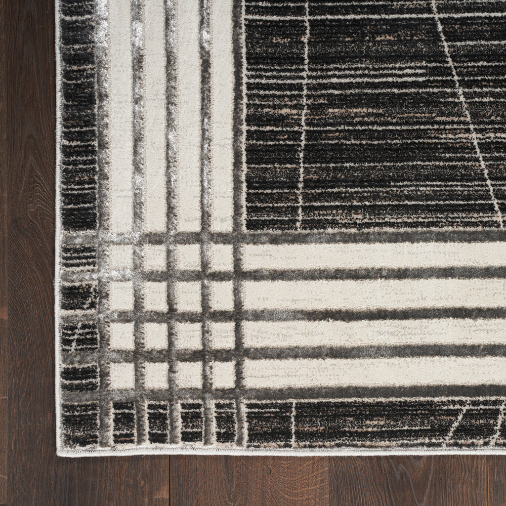 nourison desire dsr01 charcoal silver rug