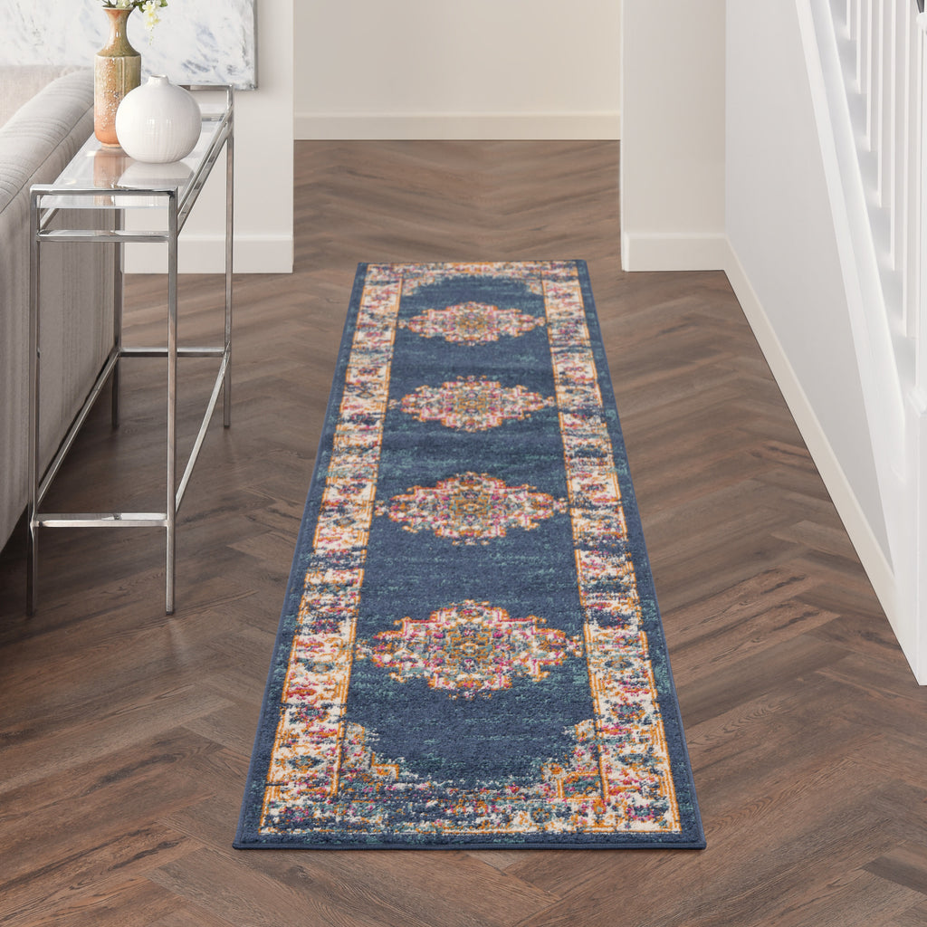 nourison passion psn03 navy rug