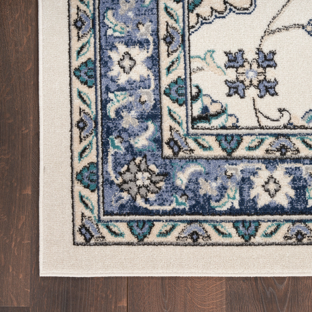 nourison nourison essentials nre05 ivory blue rug
