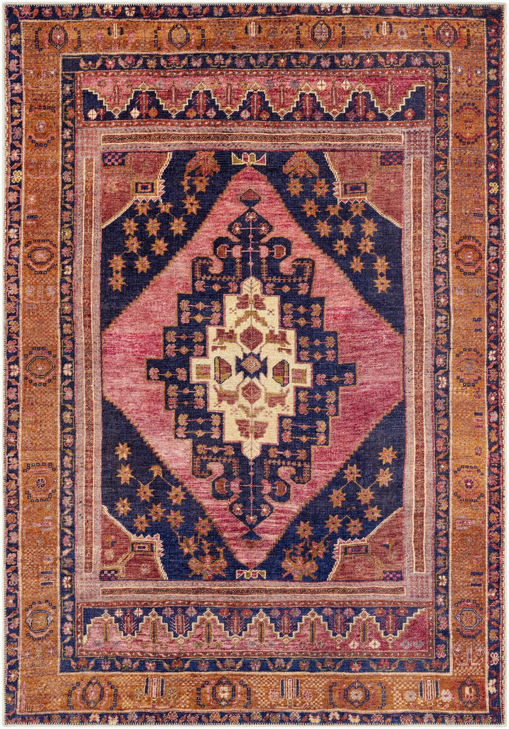 Hauteloom Malamote MALAM Dark Pink Machine Made Polyester Rug