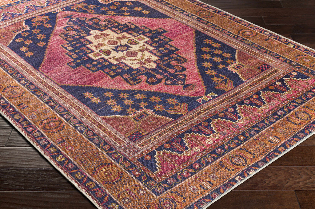 Hauteloom Malamote MALAM Dark Pink Machine Made Polyester Rug