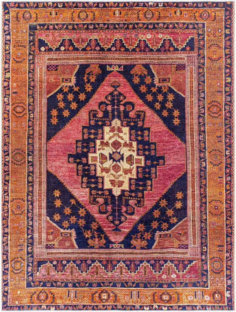 Hauteloom Malamote MALAM Dark Pink Machine Made Polyester Rug