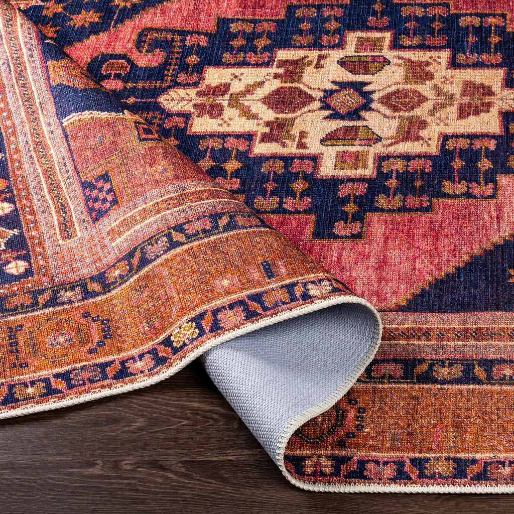Hauteloom Malamote MALAM Dark Pink Machine Made Polyester Rug