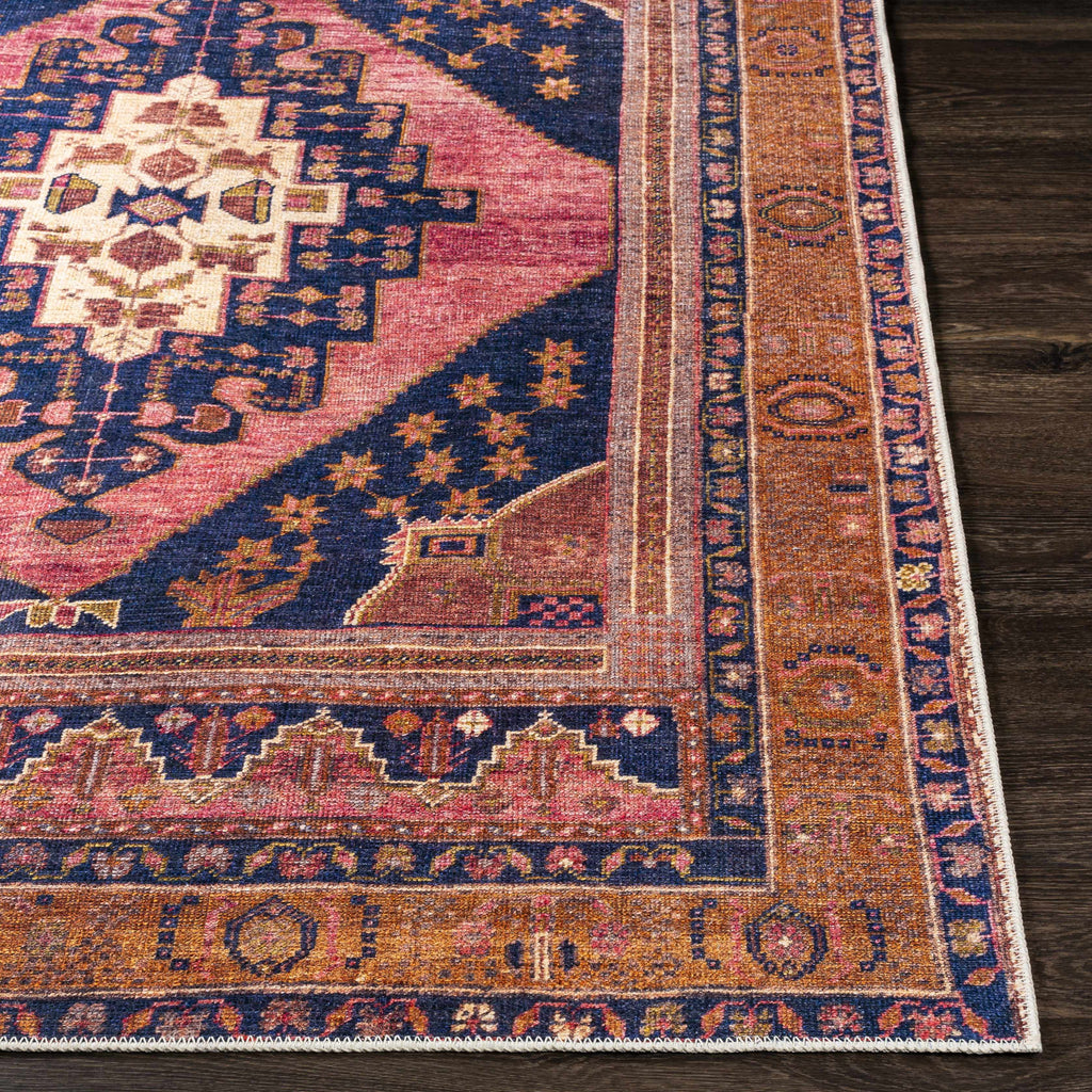 Hauteloom Malamote MALAM Dark Pink Machine Made Polyester Rug