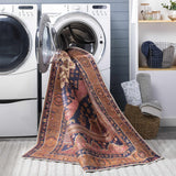 Hauteloom Malamote MALAM Dark Pink Machine Made Polyester Rug