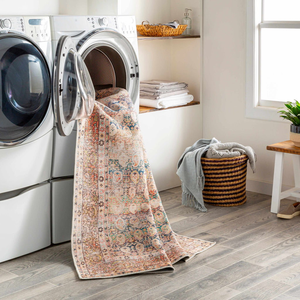 Hauteloom Maligaya MALIG Beige Machine Made Polyester Rug