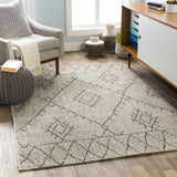 Hauteloom Marwood MARW Black Machine Made Polypropylene Rug
