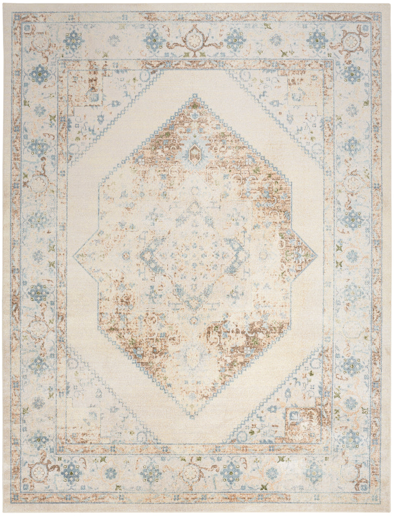 nourison astra machine washable asw13 ivory blue rug