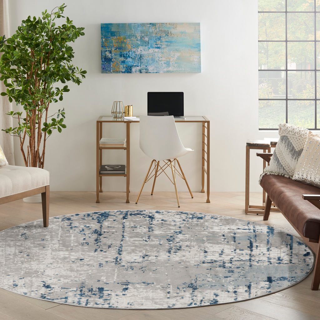 nourison quarry qua01 ivory grey blue rug