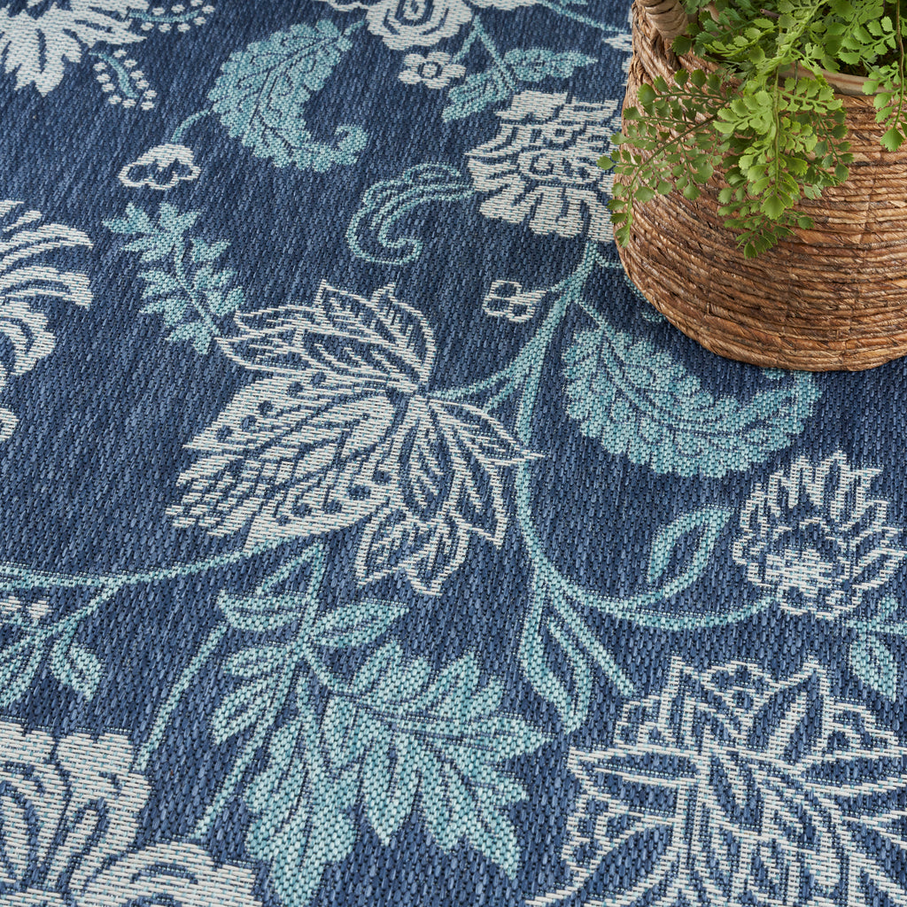 nourison garden oasis goa03 navy rug