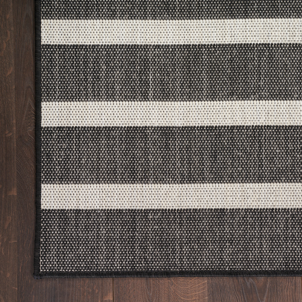 nourison positano pos03 black ivory rug