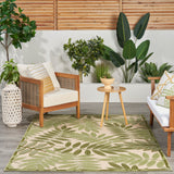 nourison aloha alh18 ivory green rug