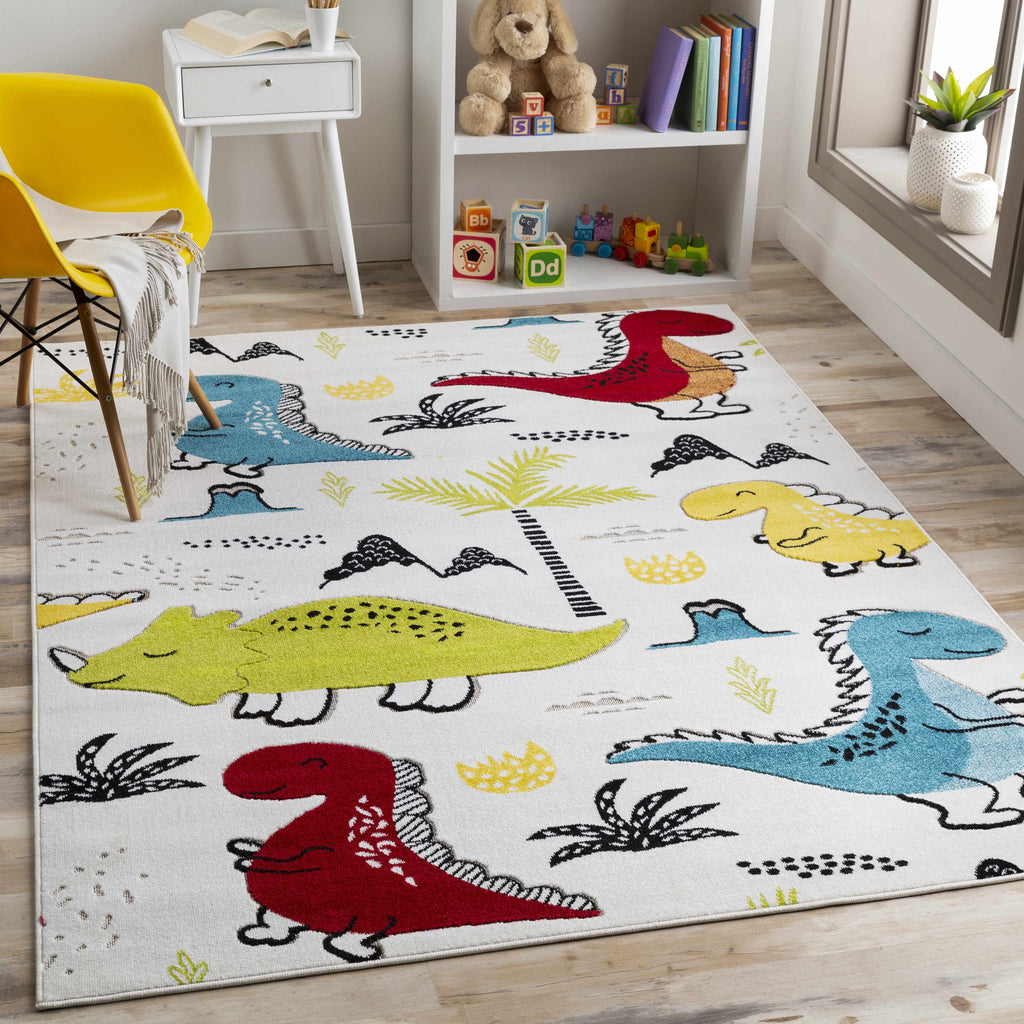 Hauteloom McKail MCKA White Machine Made Polypropylene Rug