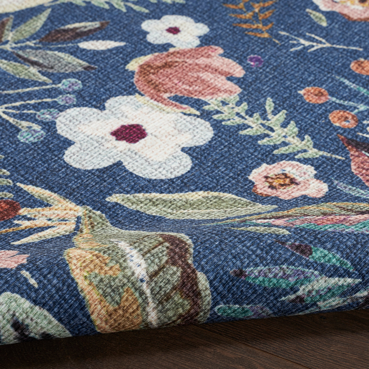 nourison nourison washables nwb01 navy multicolor rug