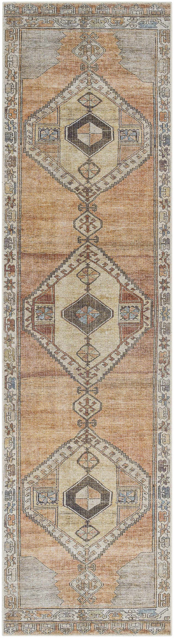 Hauteloom Medinah MDNDK Dark Brown Machine Made Chenille-Polyester Rug