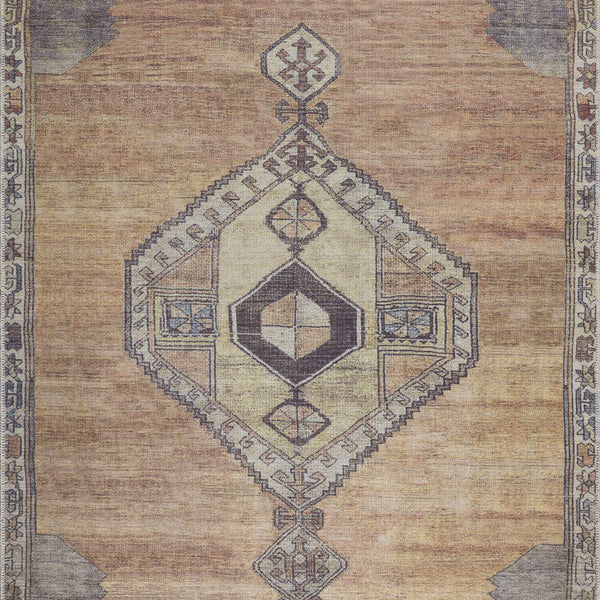 Hauteloom Medinah MDNDK Dark Brown Machine Made Chenille-Polyester Rug