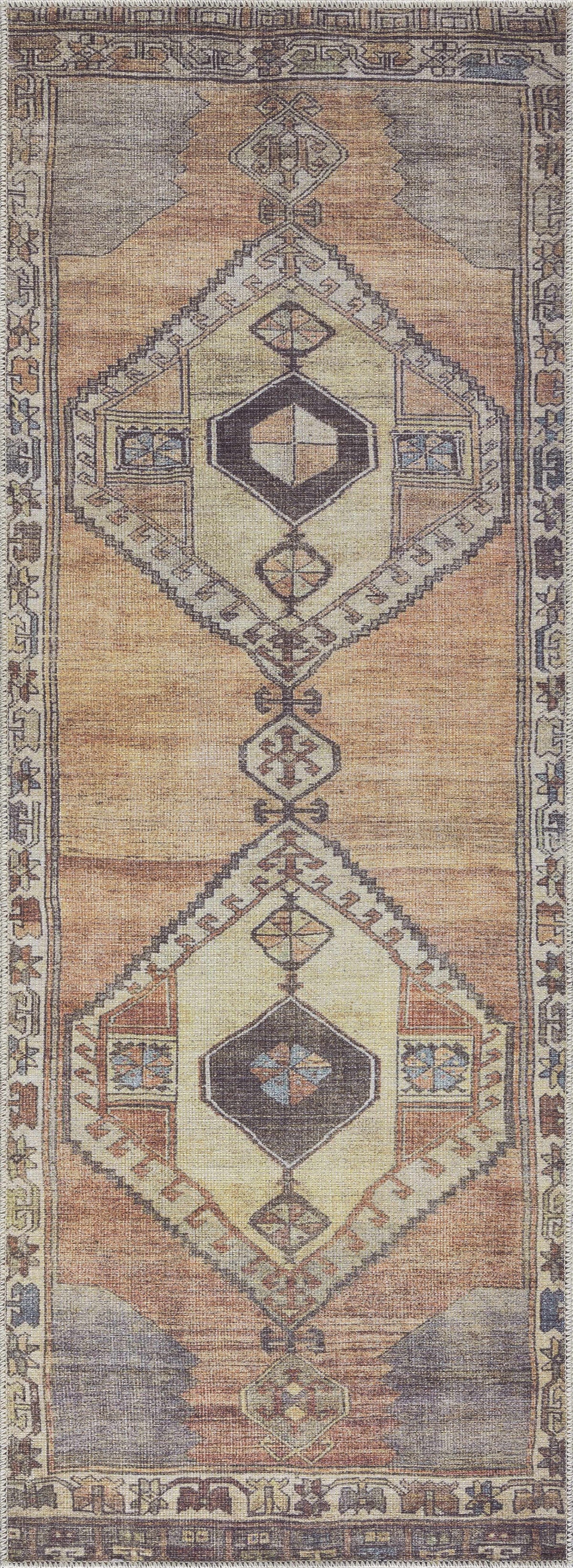 Hauteloom Medinah MDNDK Dark Brown Machine Made Chenille-Polyester Rug
