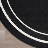 nourison nourison essentials nre02 black ivory rug