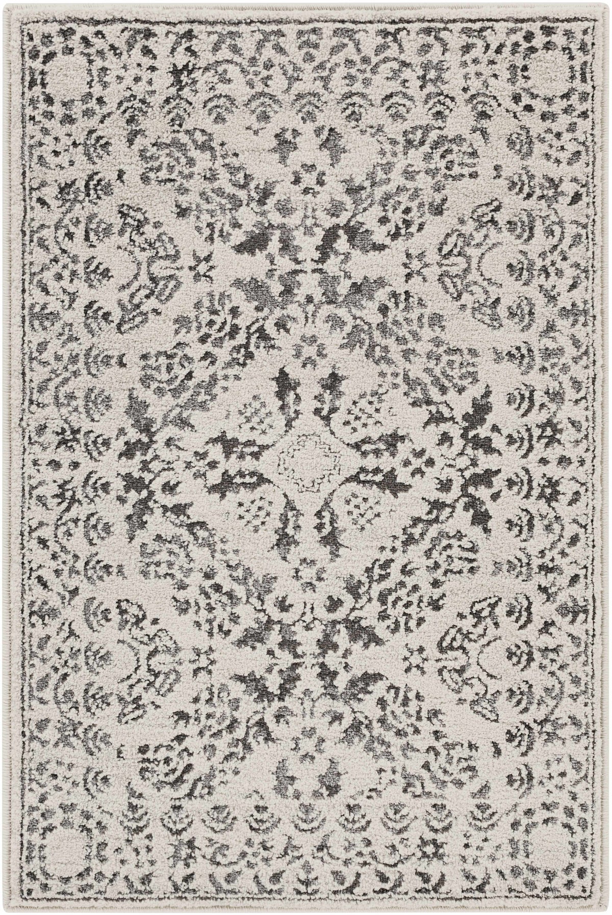 Hauteloom Megargel MEG Charcoal Machine Made Polypropylene Rug