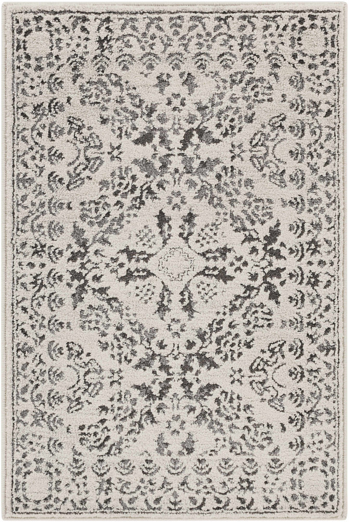 Hauteloom Megargel MEG Charcoal Machine Made Polypropylene Rug