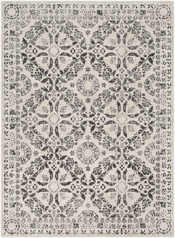 Hauteloom Megargel MEG Charcoal Machine Made Polypropylene Rug