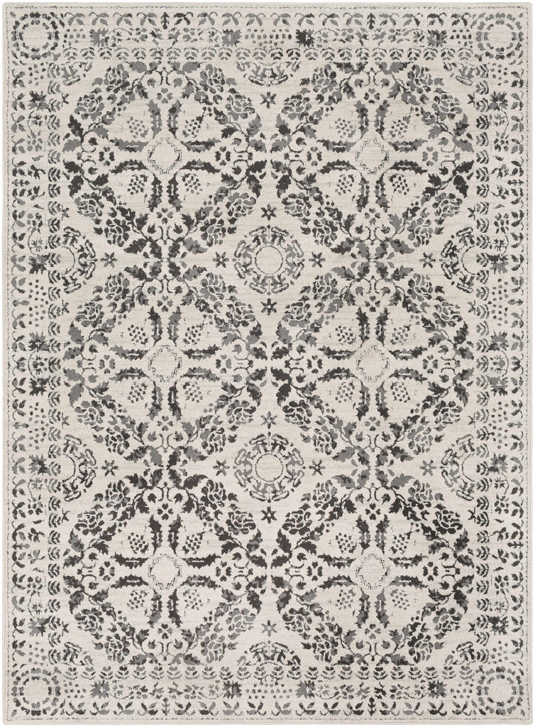 Hauteloom Megargel MEG Charcoal Machine Made Polypropylene Rug