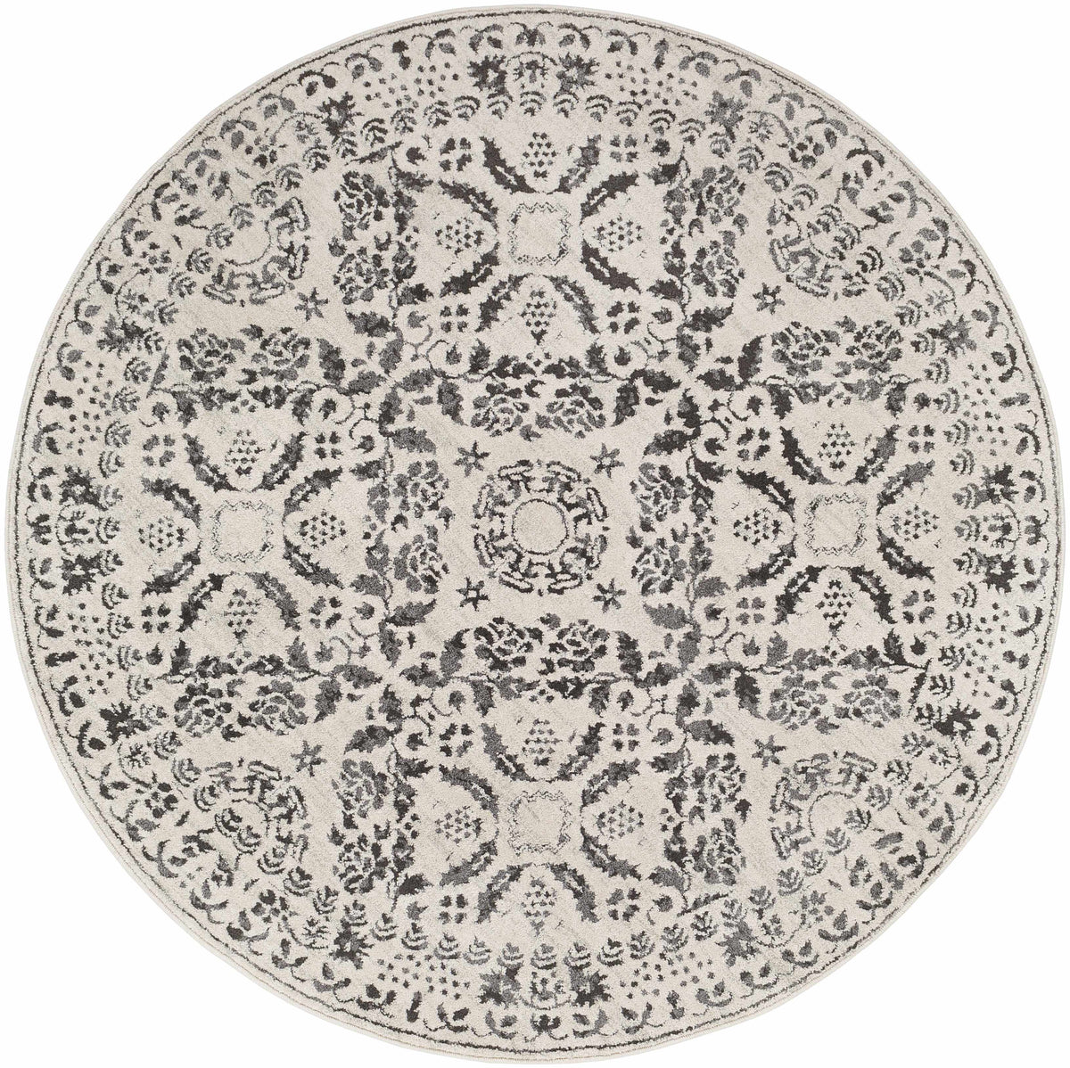 Hauteloom Megargel MEG Charcoal Machine Made Polypropylene Rug