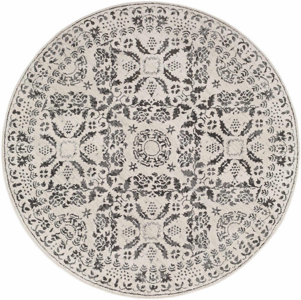Hauteloom Megargel MEG Charcoal Machine Made Polypropylene Rug