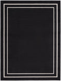 nourison nourison essentials nre02 black ivory rug