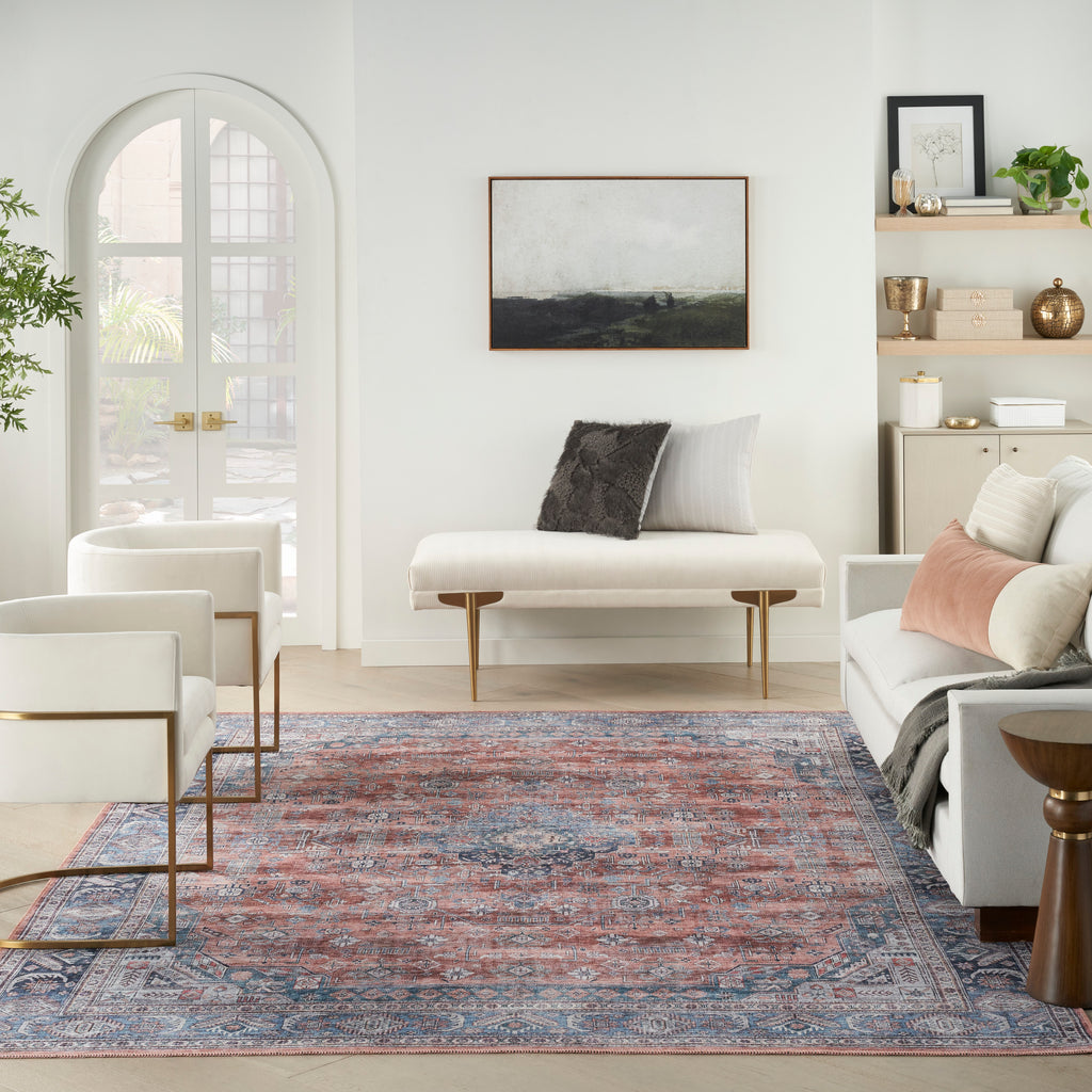 nourison grand washables grw01 blue multicolor rug