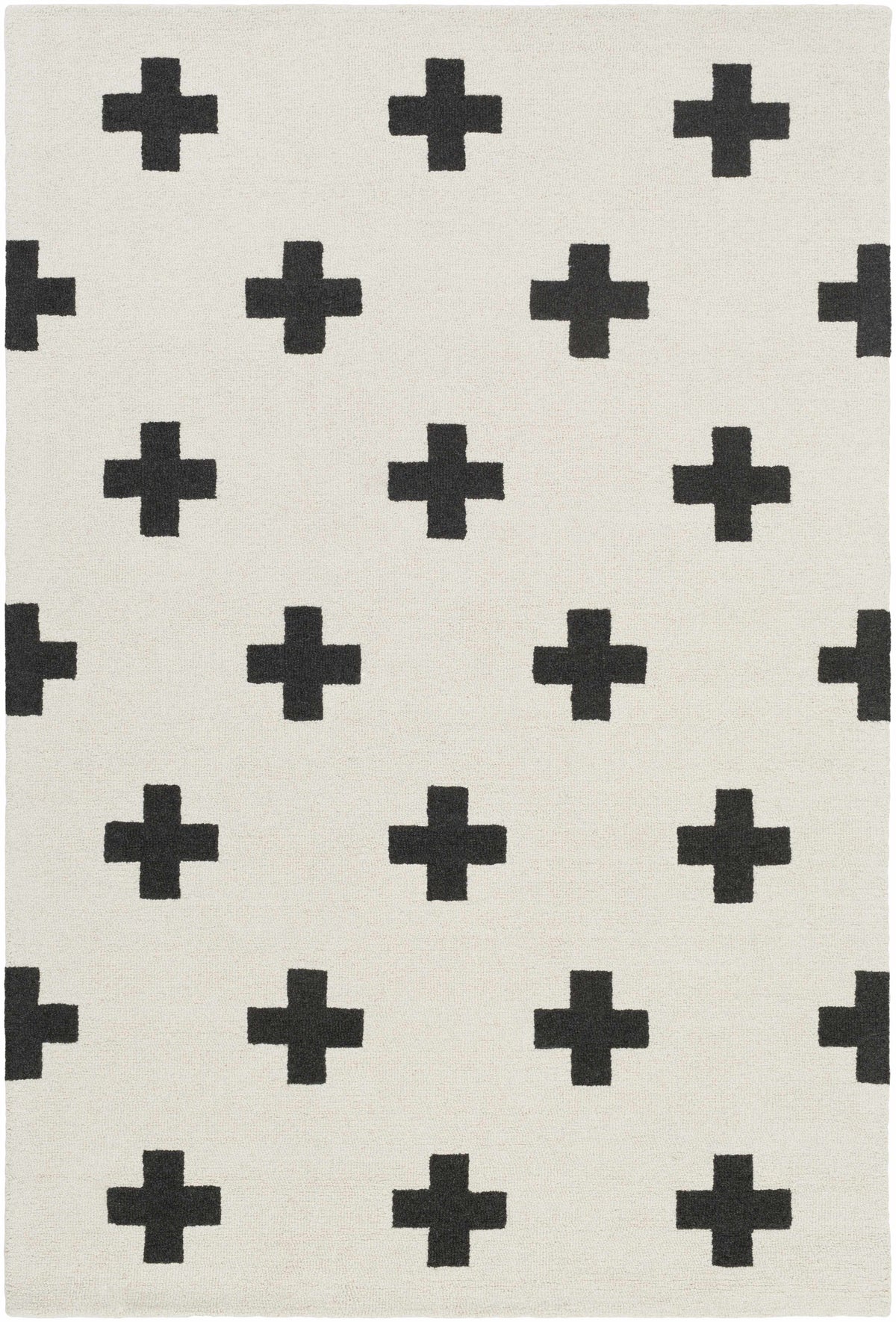 Hauteloom Meltham MELT Black Hand Tufted Wool Rug