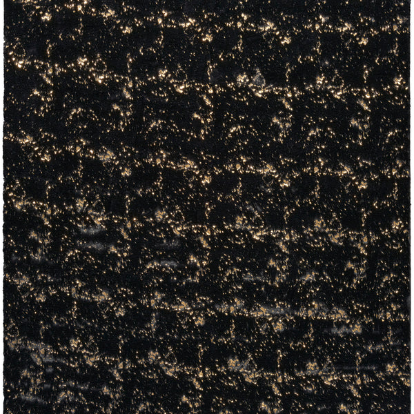 nourison cozy shimmer csh01 black gold rug