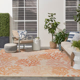 nourison garden oasis goa05 coral rug