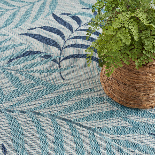 nourison garden oasis goa01 blue rug