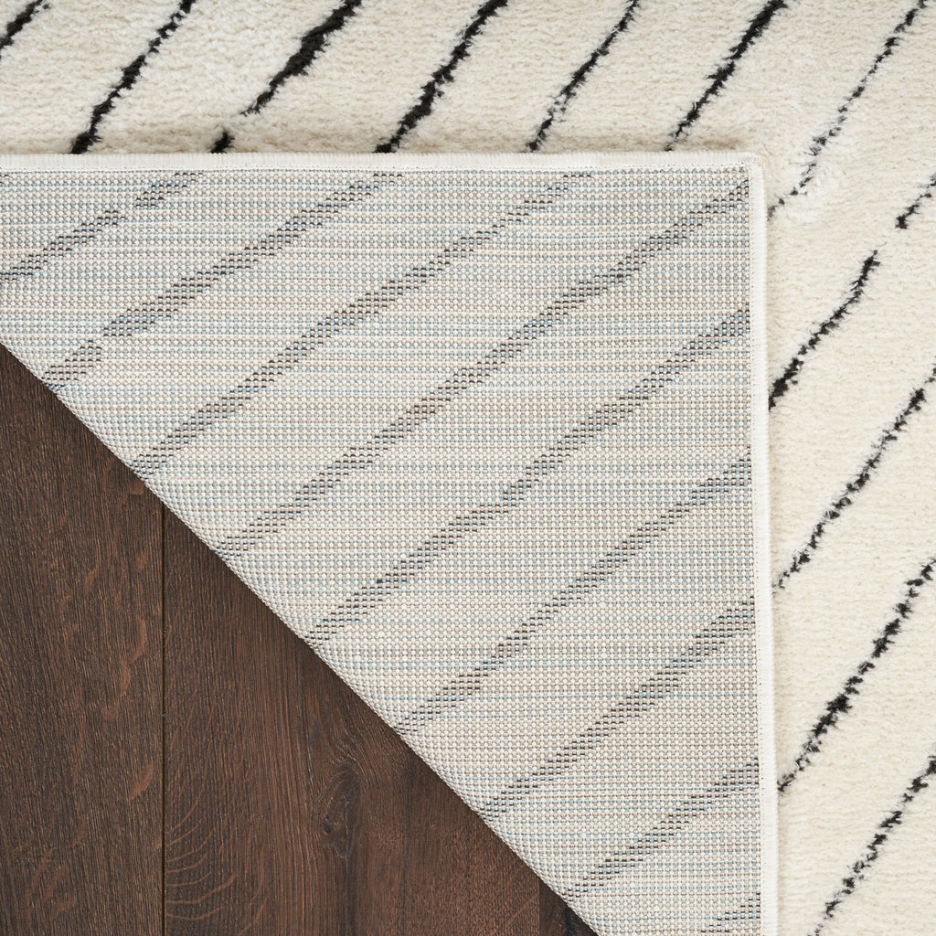 nourison modern comfort mnc01 ivory black rug