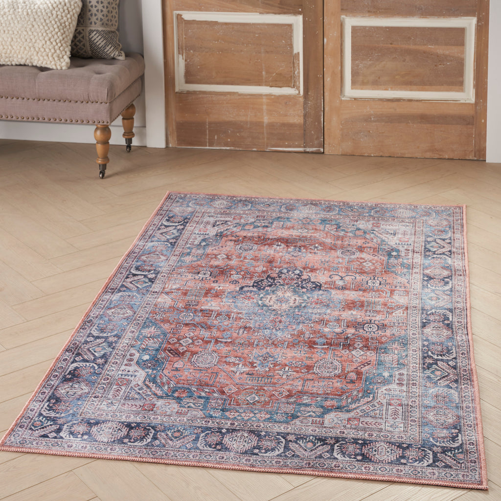 nourison grand washables grw01 blue multicolor rug