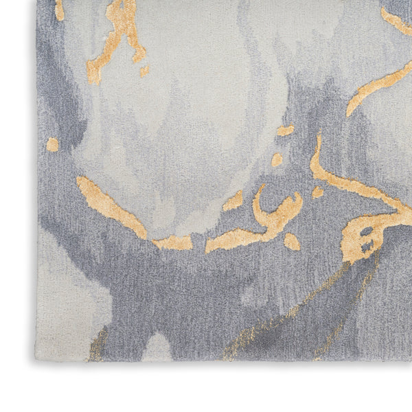 nourison prismatic prs28 grey gold rug
