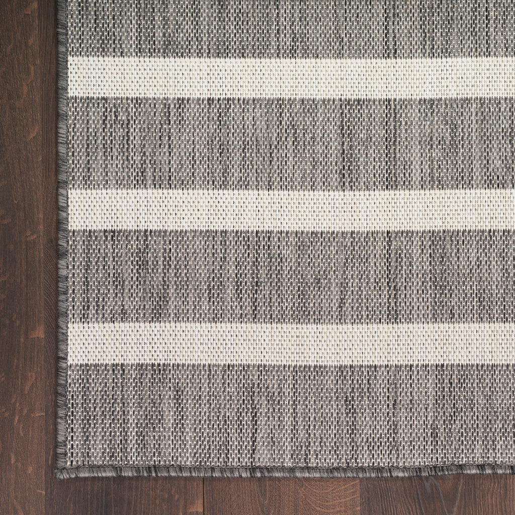 nourison positano pos03 charcoal ivory rug
