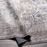 Hauteloom Mignon MIG Charcoal Machine Made Chenille-Polyester Rug