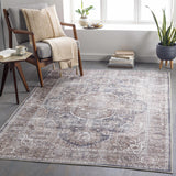 Hauteloom Mignon MIG Charcoal Machine Made Chenille-Polyester Rug