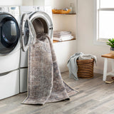 Hauteloom Mignon MIG Charcoal Machine Made Chenille-Polyester Rug
