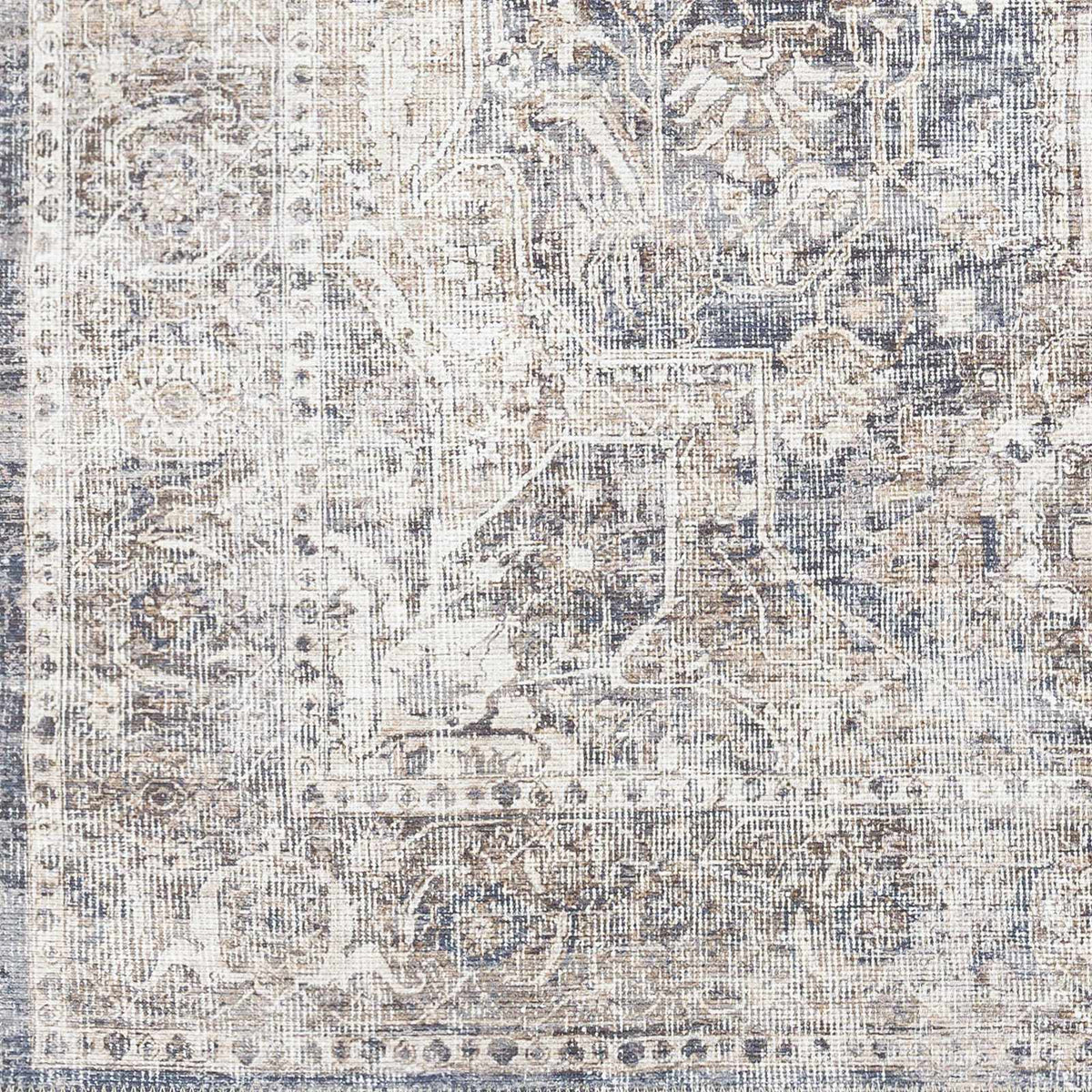 Hauteloom Mignon MIG Charcoal Machine Made Chenille-Polyester Rug