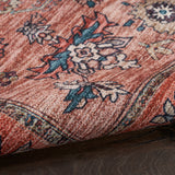 nourison grand washables grw03 rust multicolor rug