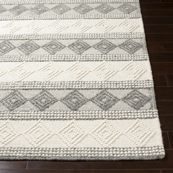Hauteloom Mineola MINEO Charcoal Woven/Flatwoven Wool Rug