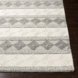 Hauteloom Mineola MINEO Charcoal Woven/Flatwoven Wool Rug