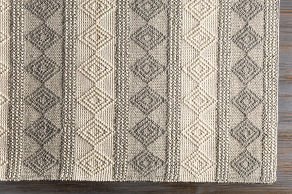 Hauteloom Mineola MINEO Charcoal Woven/Flatwoven Wool Rug