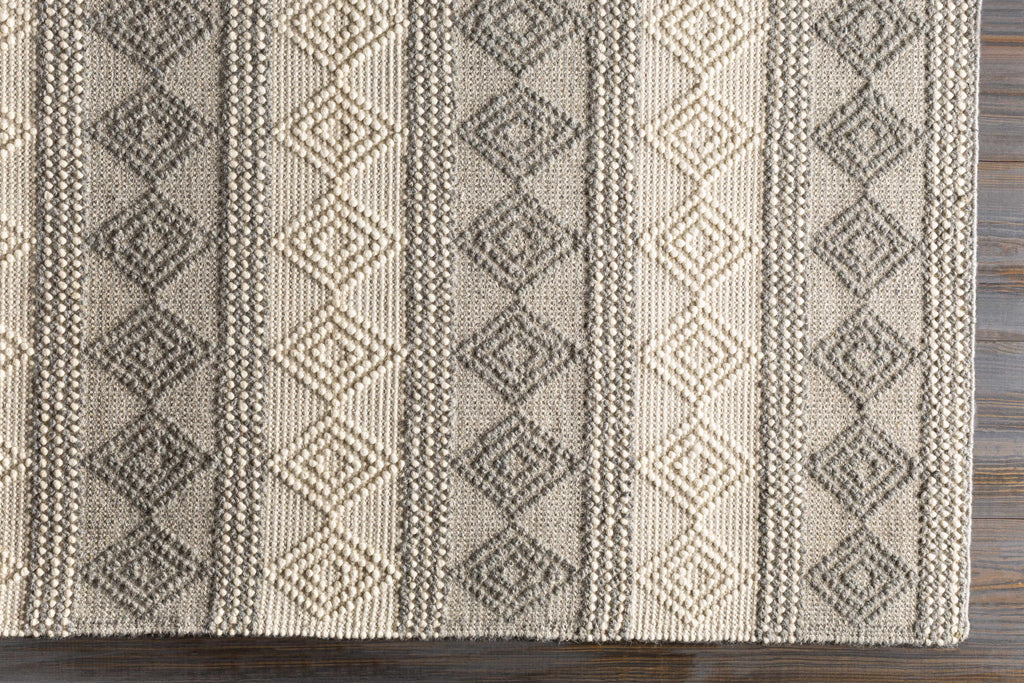 Hauteloom Mineola MINEO Charcoal Woven/Flatwoven Wool Rug