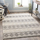 Hauteloom Mineola MINEO Charcoal Woven/Flatwoven Wool Rug
