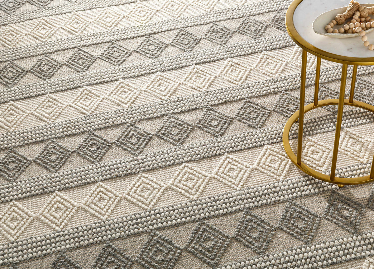 Hauteloom Mineola MINEO Charcoal Woven/Flatwoven Wool Rug