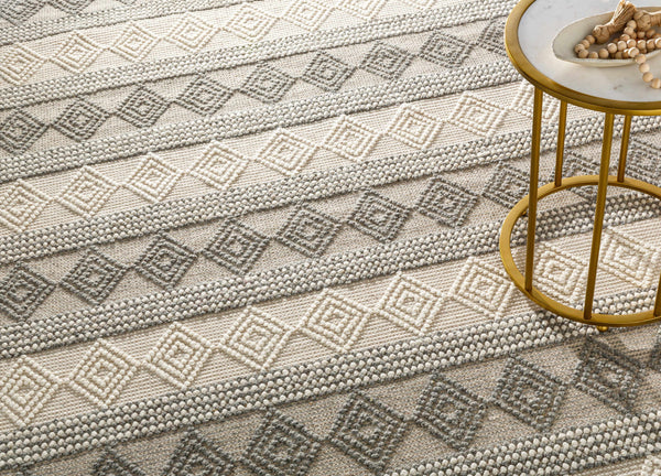 Hauteloom Mineola MINEO Charcoal Woven/Flatwoven Wool Rug